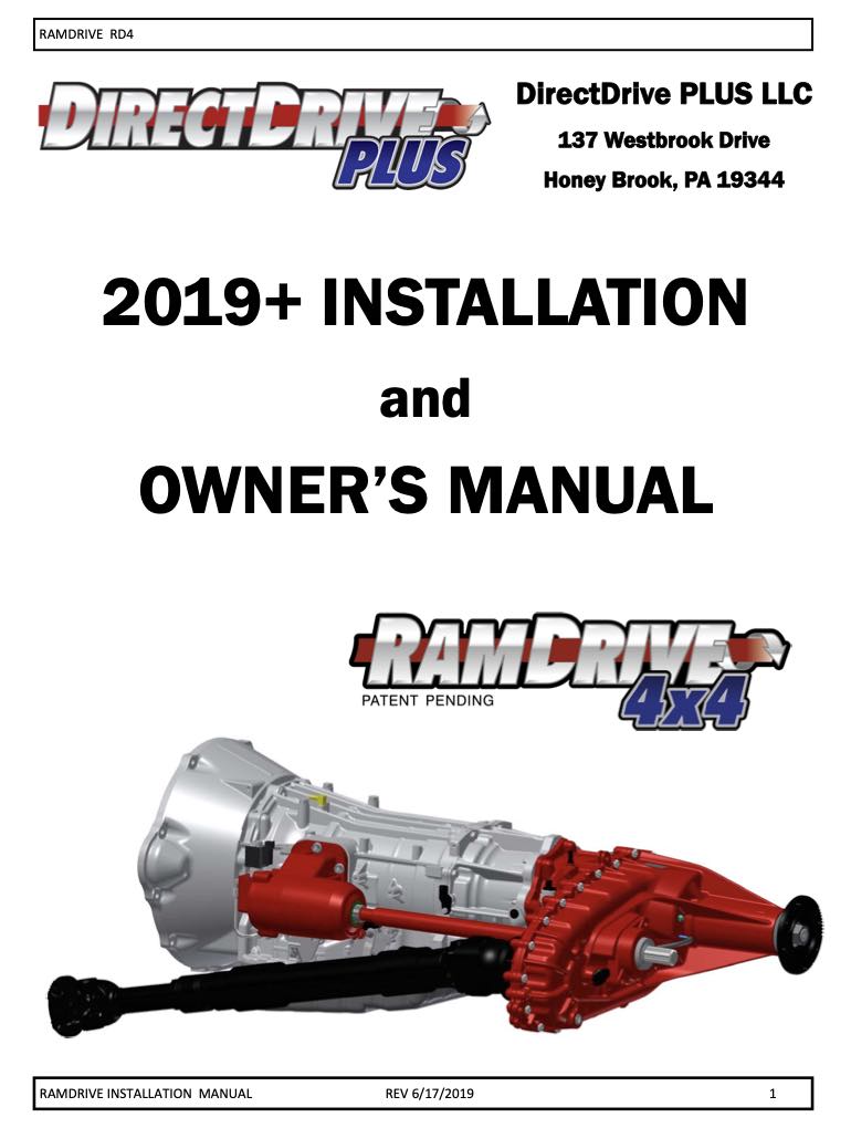 RAMDRIVE-4x4-Installation-Manual-2019MY and Newer