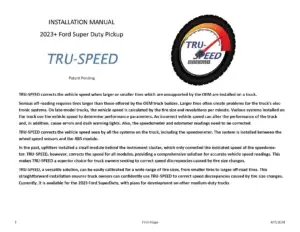 2023+ Ford Super Duty Pickup TRU-SPEED Installation